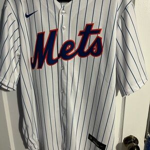 Francisco lindor NY mets Pinstripe Baseball Jersey